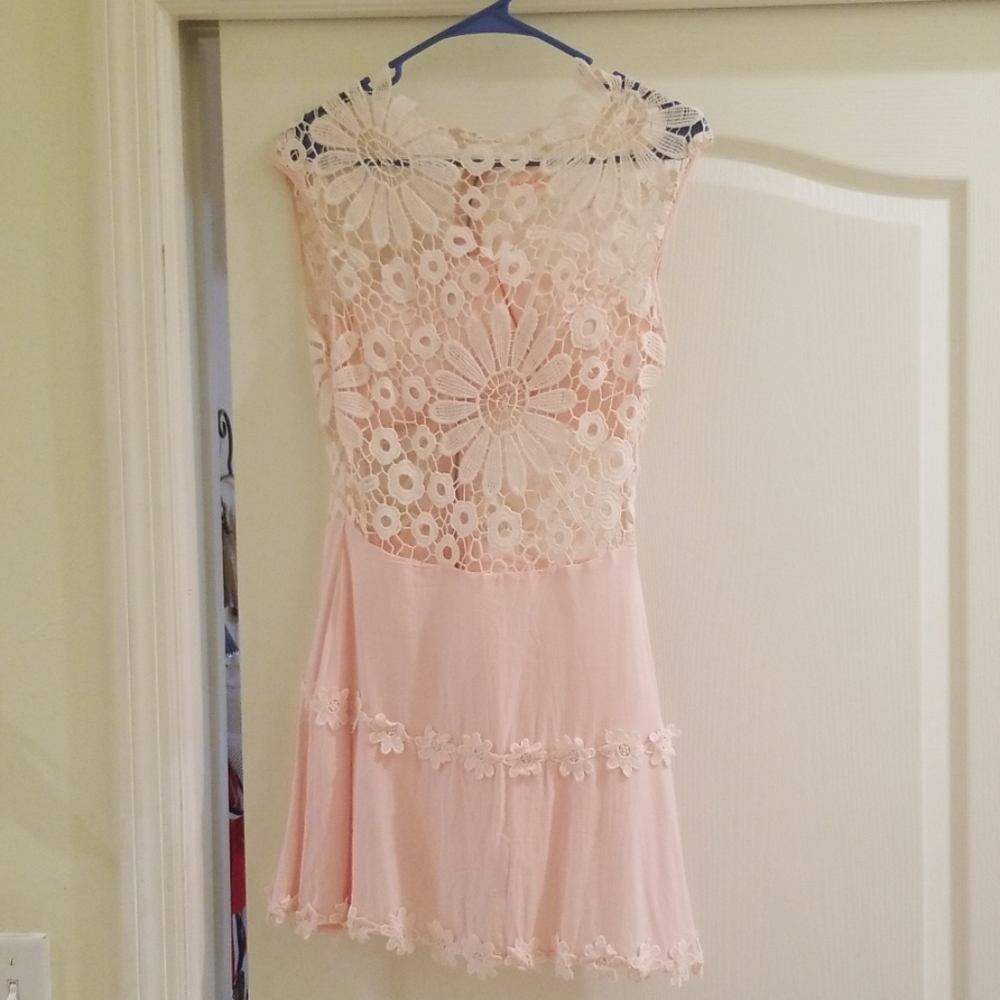 Crochet romper dress